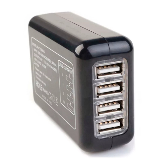 Cargador Universal De Pared Usb 4 Puertos 5v Iphone Android
